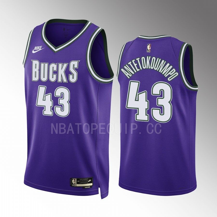 Milwaukee Bucks Thanasis Antetokounmpo 2022-23 Classic Edition Purple #43 Jersey BIG 3 ERA