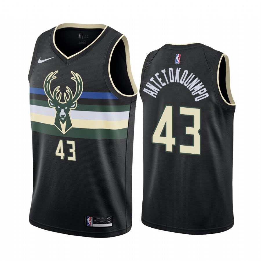 Milwaukee Bucks Thanasis Antetokounmpo Black 2019-20 Statement Edition Jersey