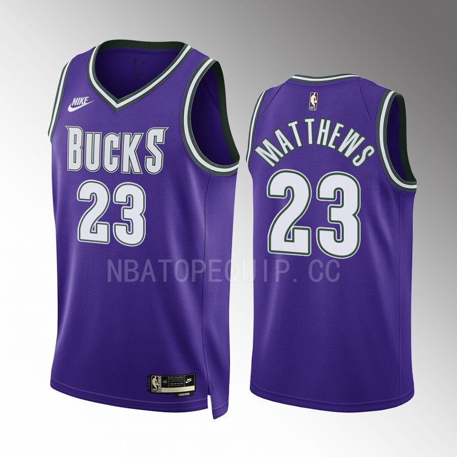 Milwaukee Bucks Wesley Matthews 2022-23 Classic Edition Purple #23 Jersey BIG 3 ERA