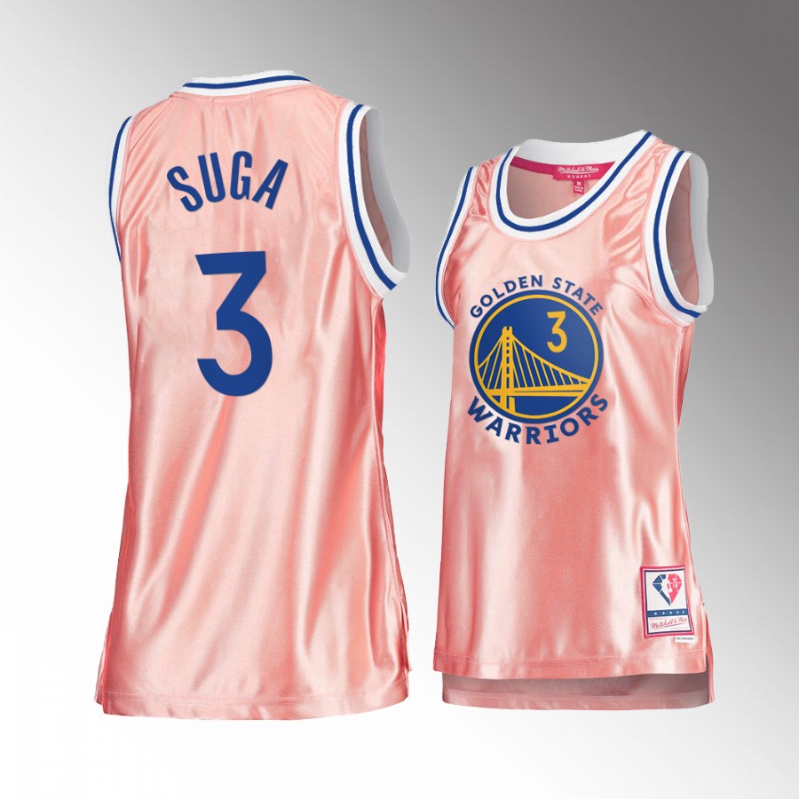 Min Yoon-gi Golden State Warriors SUGA Jersey #3 Pink Rose Gold Women's Tank