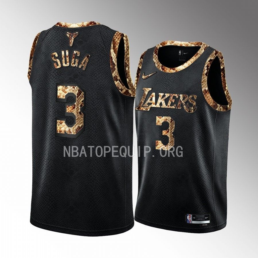 Min Yoon-gi SUGA Los Angeles Lakers #3 Black Jersey Mamba Forever