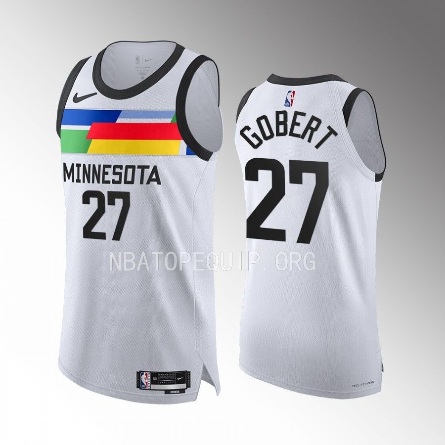 Minnesota Timberwolves #27 Rudy Gobert White Jersey 2022-23 City Edition