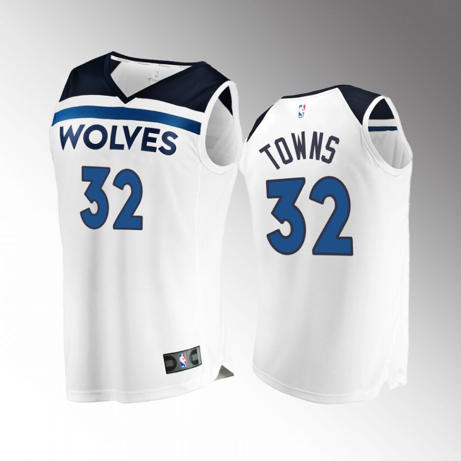 Minnesota Timberwolves #32 Karl-Anthony Towns Association Jersey 2022-23  White