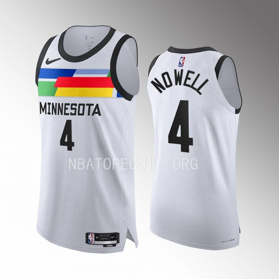 Minnesota Timberwolves #4 Jaylen Nowell White Jersey 2022-23 City Edition