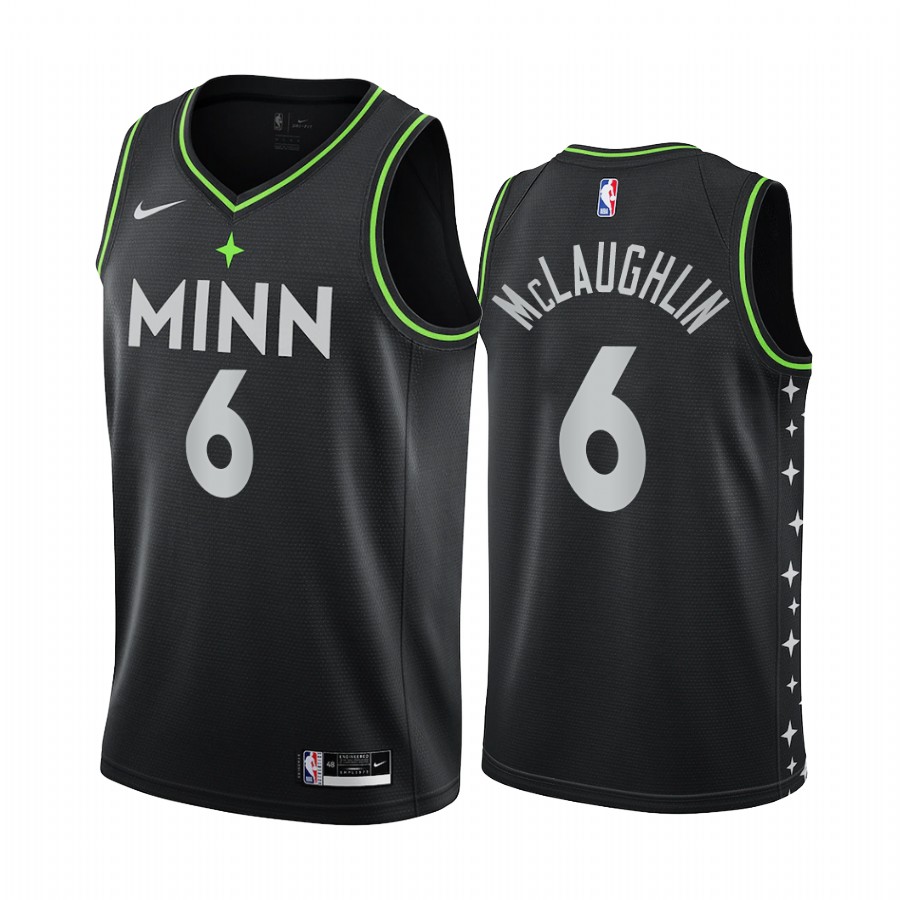 Minnesota Timberwolves Jordan McLaughlin #6 Black 2021-25 City Edition Jersey
