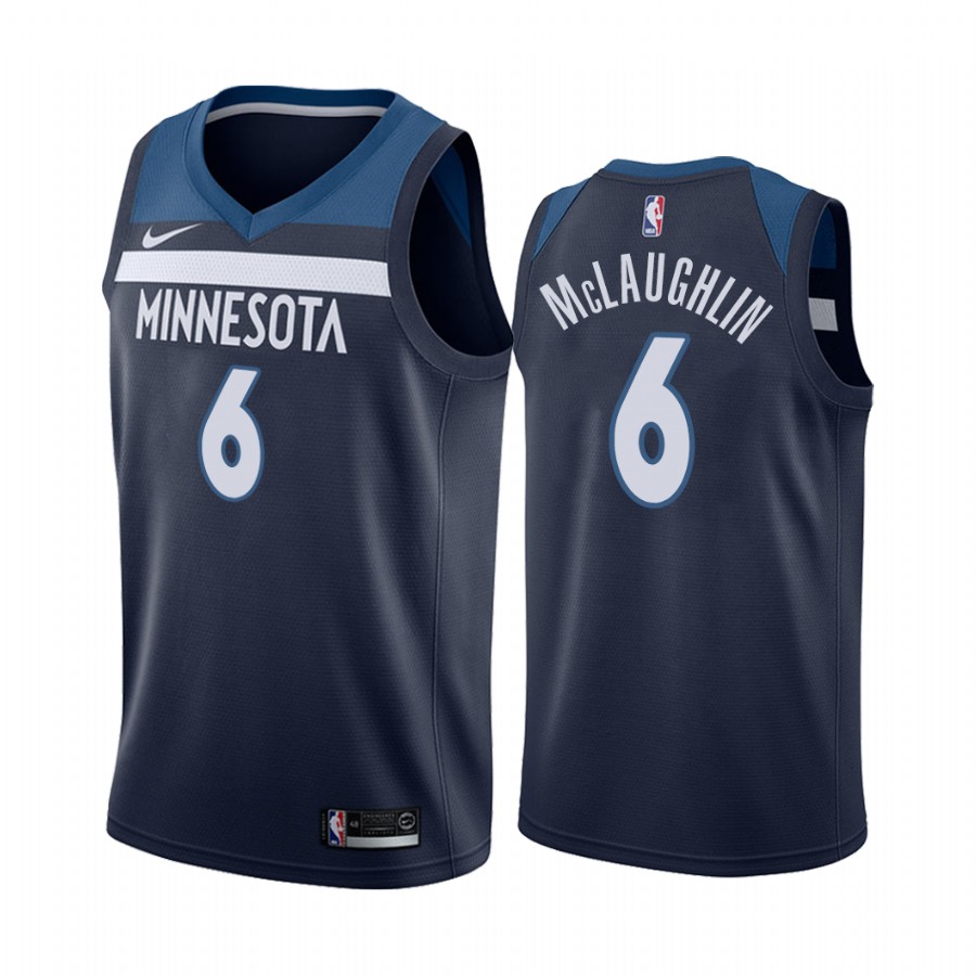 Minnesota Timberwolves Jordan McLaughlin #6 Navy 2021-25 Icon Edition Jersey