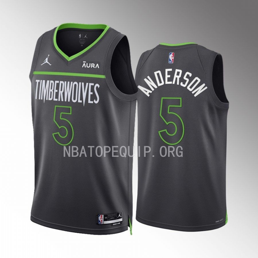 Minnesota Timberwolves Kyle Anderson 2022-23 Statement Edition Anthracite #5 Jersey Swingman