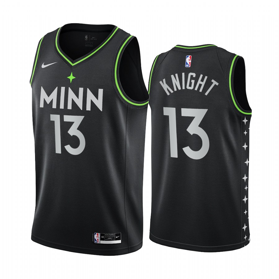 Minnesota Timberwolves Nathan Knight #13 Black 2021 City Edition Jersey
