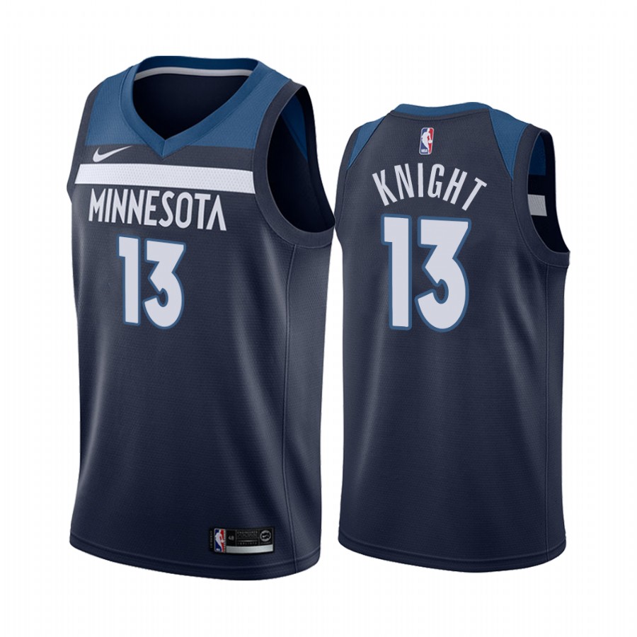 Minnesota Timberwolves Nathan Knight #13 Navy 2021 Icon Edition Jersey