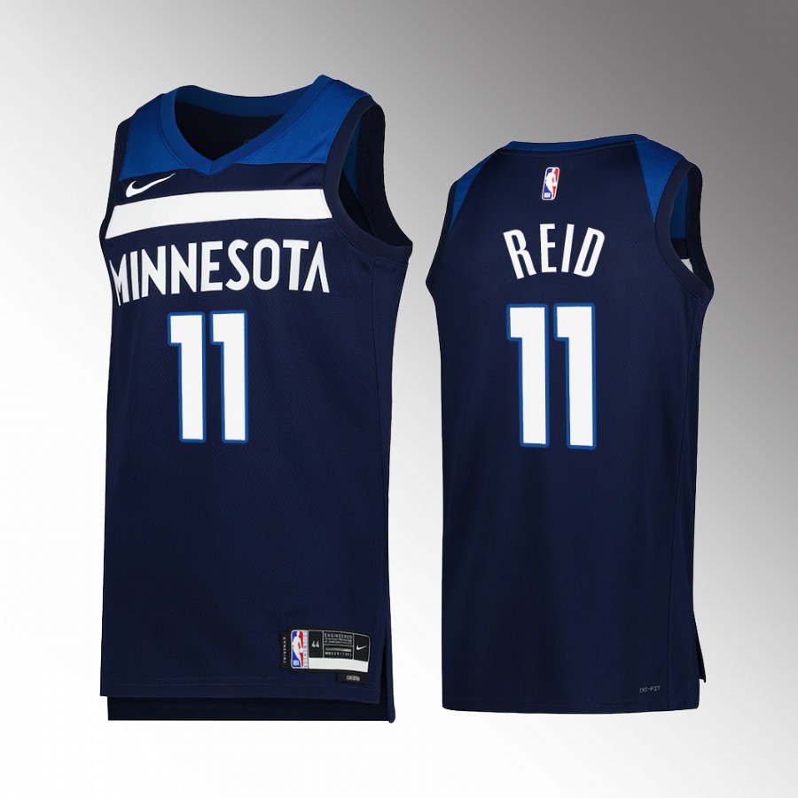 Minnesota Timberwolves Naz Reid 2022-23 Icon Edition Navy #11 Jersey Swingman