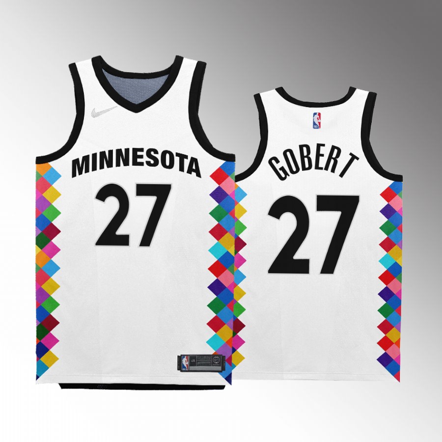 Minnesota Timberwolves Rudy Gobert 2022-23 City Edition White #27 Jersey Bob Dylan