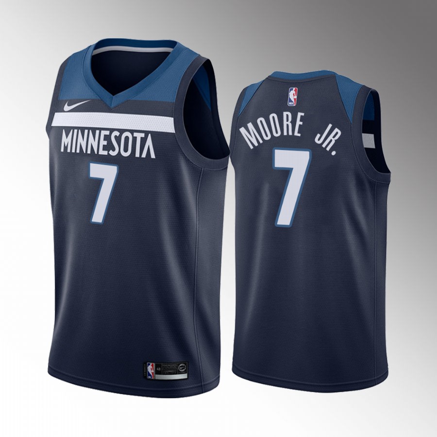 Minnesota Timberwolves Wendell Moore Jr. #7 Icon Edition Navy Jersey