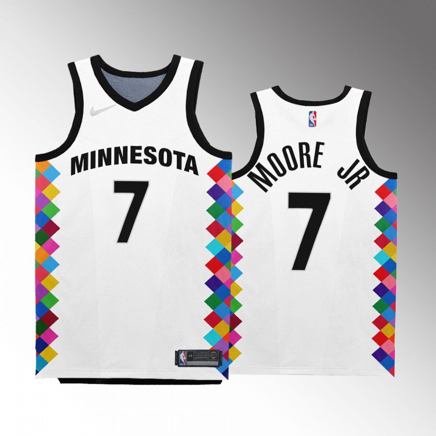 Minnesota Timberwolves Wendell Moore Jr. 2022-23 City Edition White #7 Jersey Bob Dylan