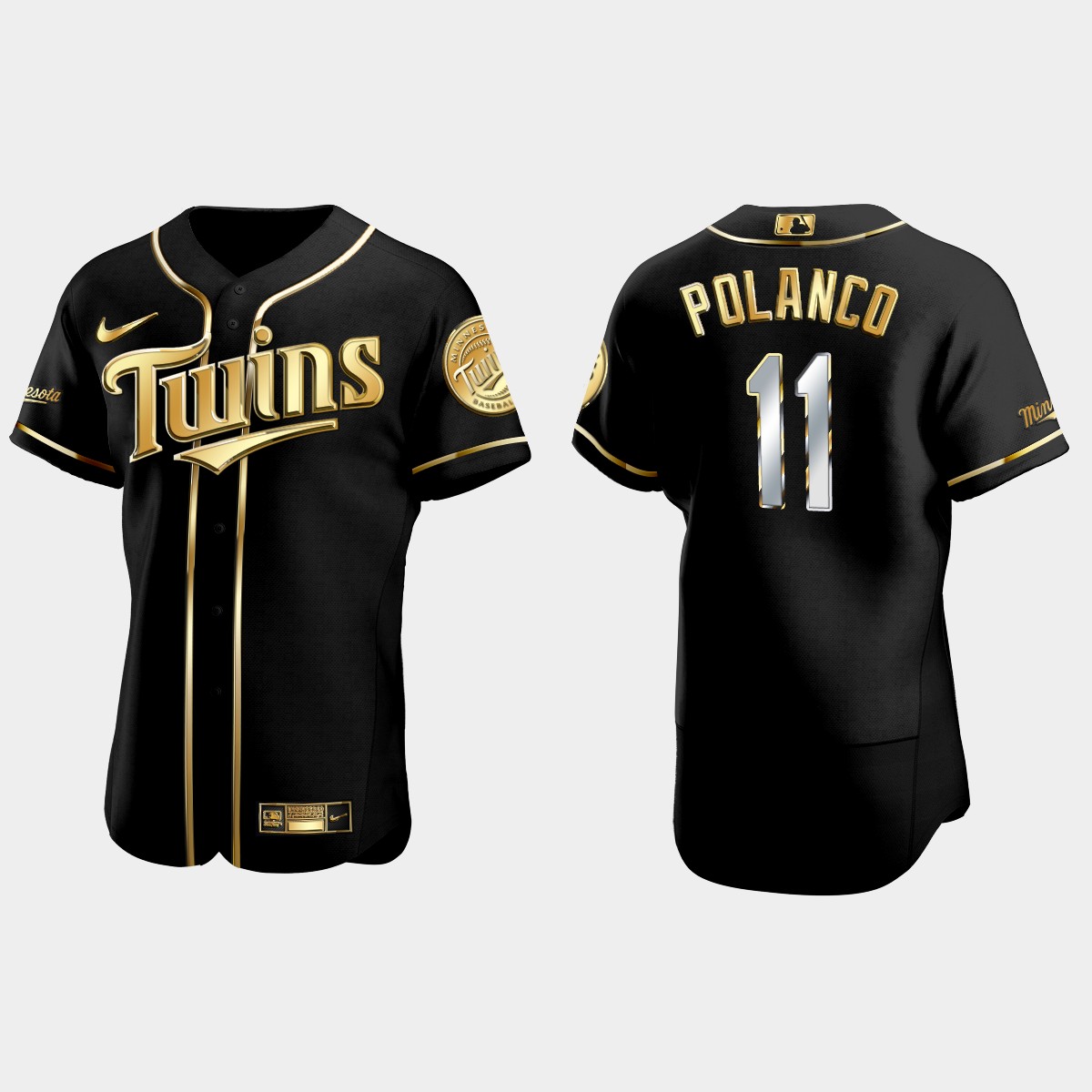 Minnesota Twins #11 Jorge Polanco Golden Edition Jersey - Black