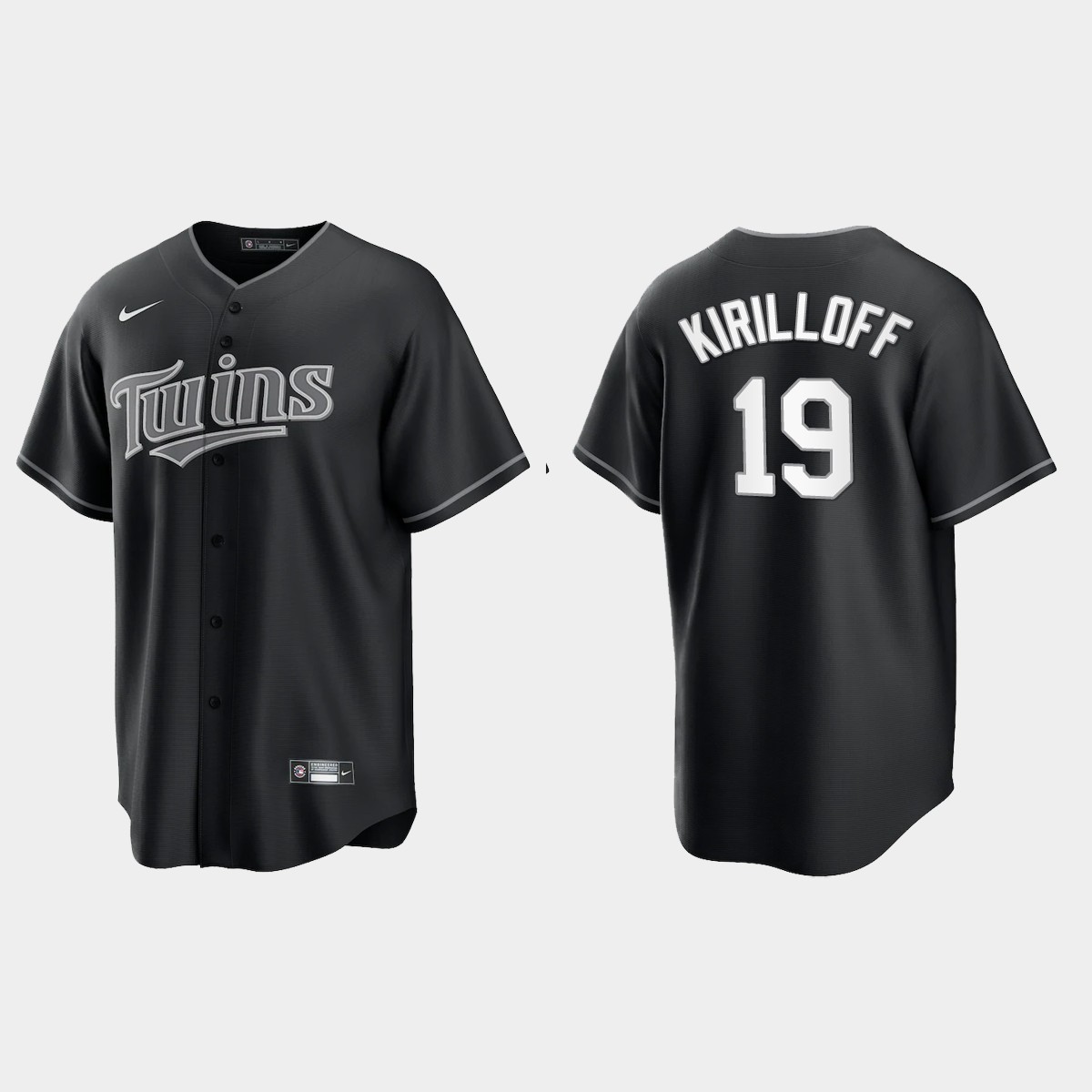 Minnesota Twins Alex Kirilloff 2021 All Black Fashion Jersey - Black White