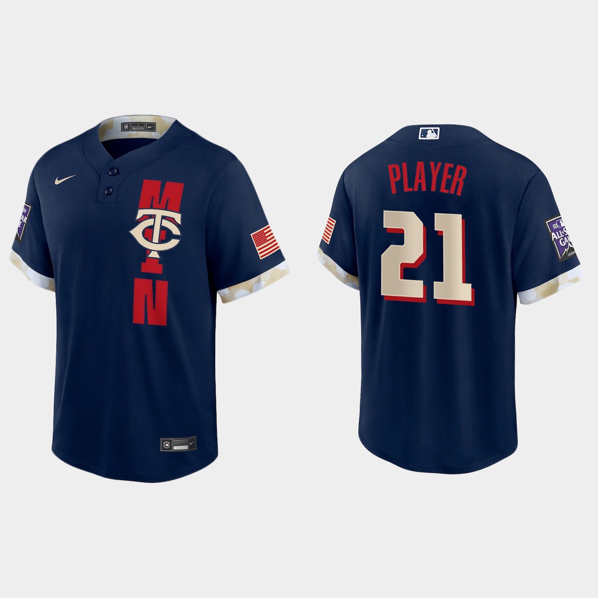 Minnesota Twins Custom 2021 MLB All-Star Game Jersey - Navy