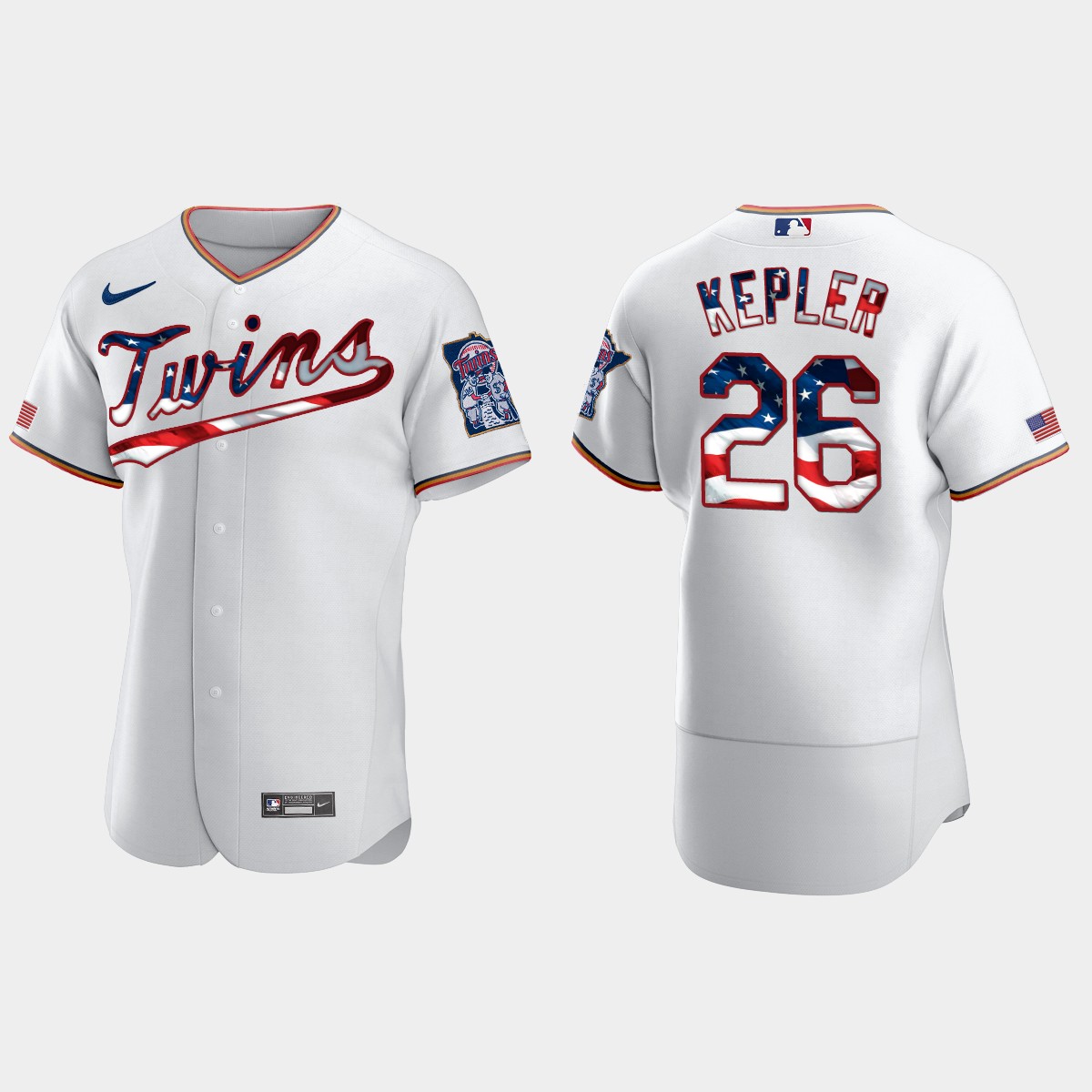 Minnesota Twins Max Kepler 2020 Stars And Stripes 4th of July Jersey - White