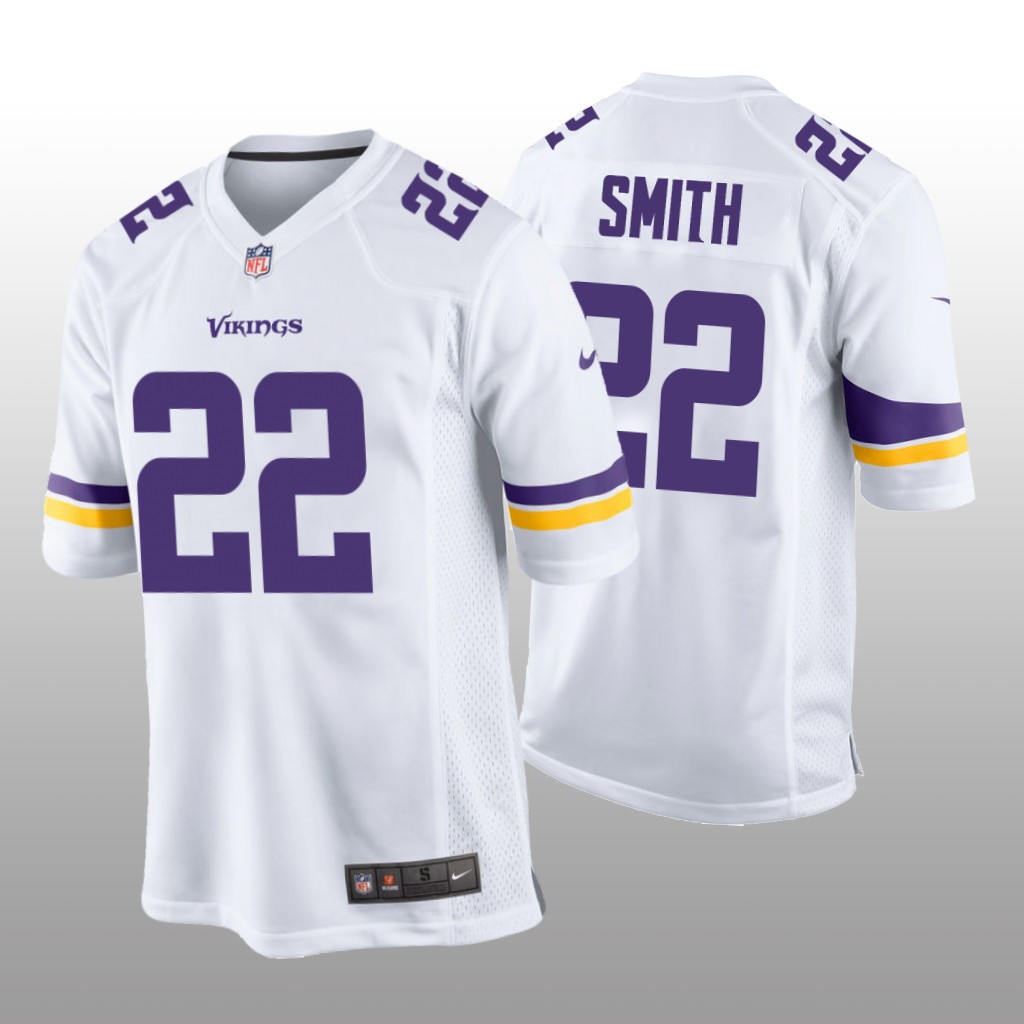 Minnesota Vikings #22 White Men's Harrison Smith Game Jersey