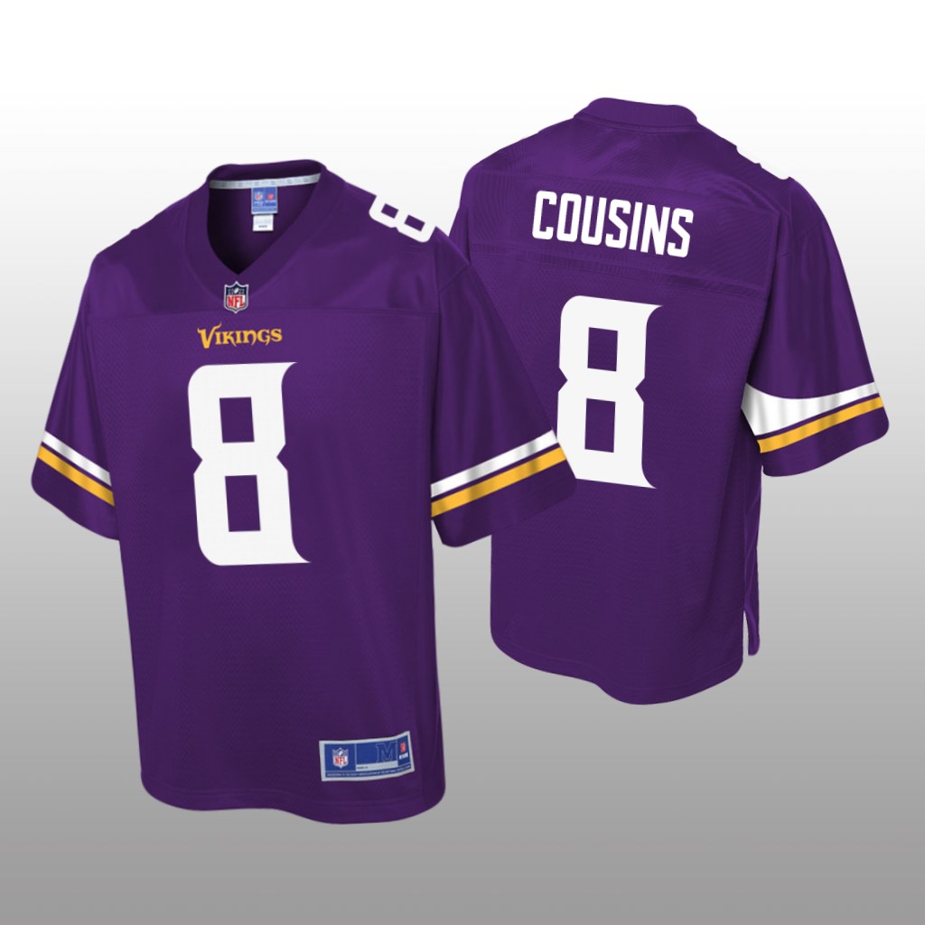 Minnesota Vikings #8 Purple Kirk Cousins Pro Line Jersey - Youth