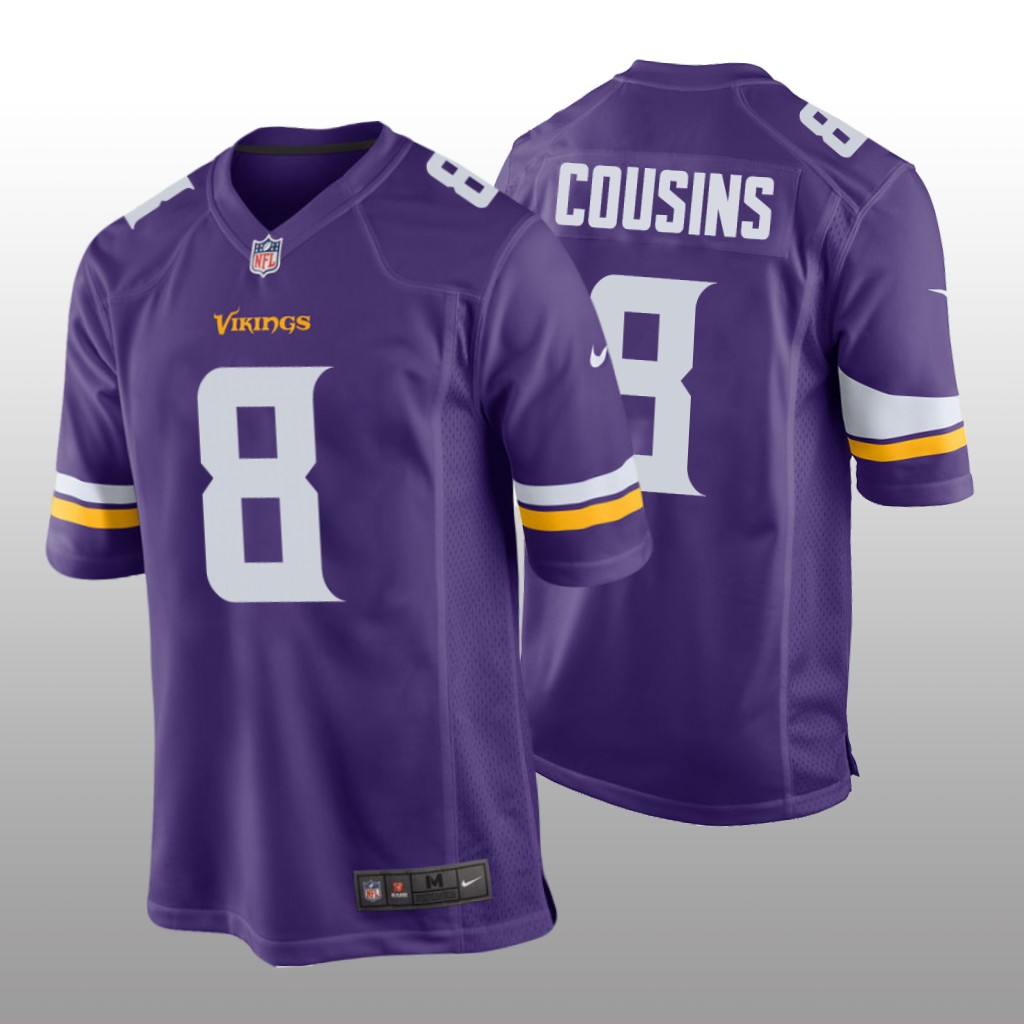 Minnesota Vikings #8 Purple Men's Kirk Cousins Game Jersey
