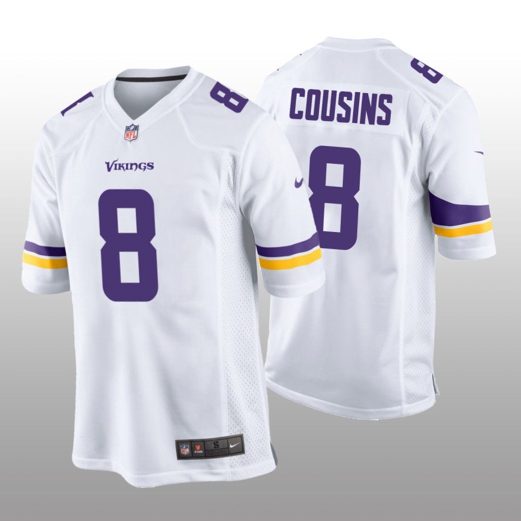 Minnesota Vikings #8 White Men's Kirk Cousins Game Jersey