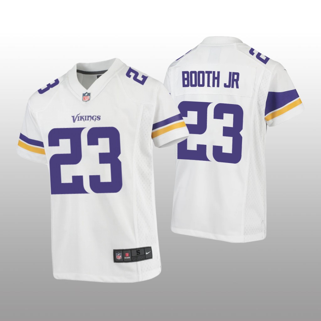 Minnesota Vikings Andrew Booth Jr. White Jersey Game - Youth