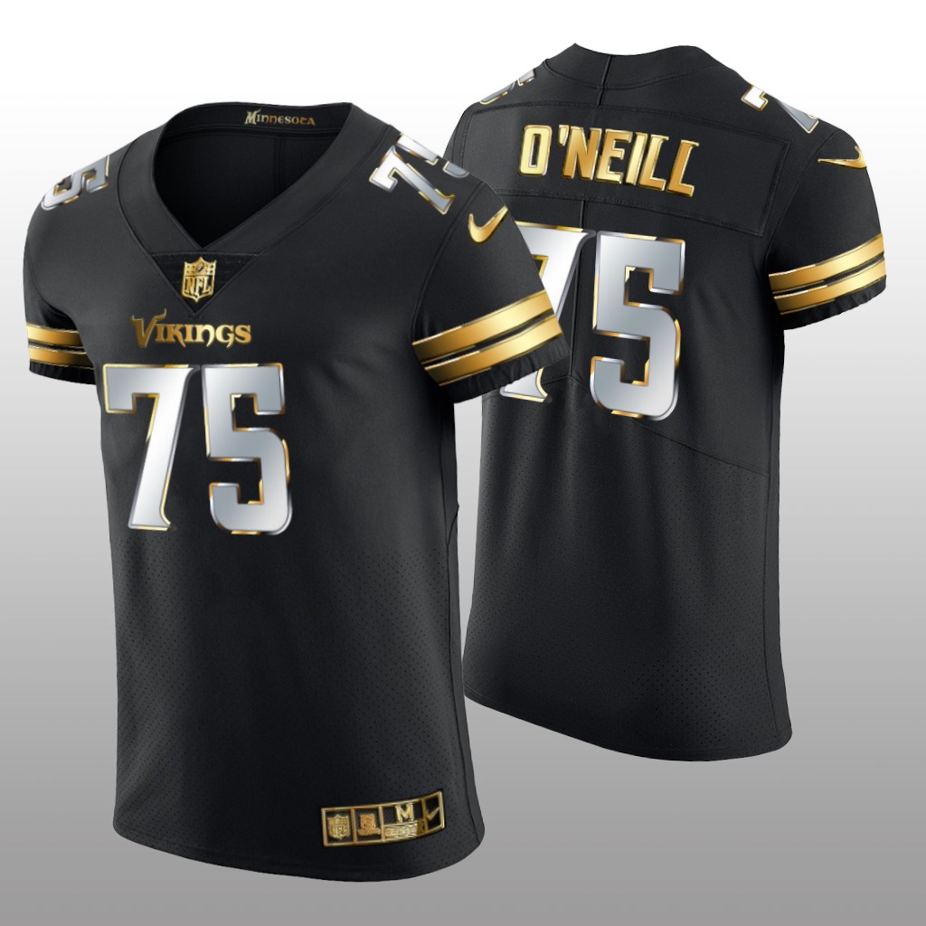 Minnesota Vikings Brian O'neill Black Vapor Elite Jersey Golden Edition Men's