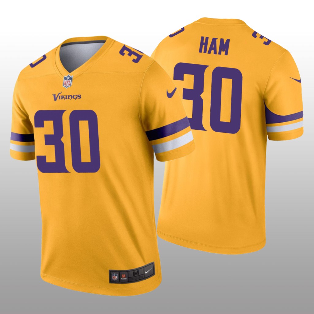 Minnesota Vikings C.J. Ham Gold Jersey Inverted Legend - Men's