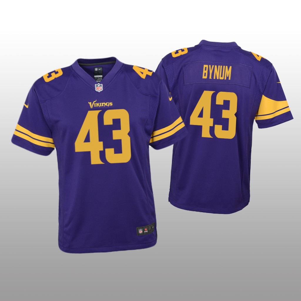 Minnesota Vikings Camryn Bynum Purple Jersey Color Rush Game - Youth