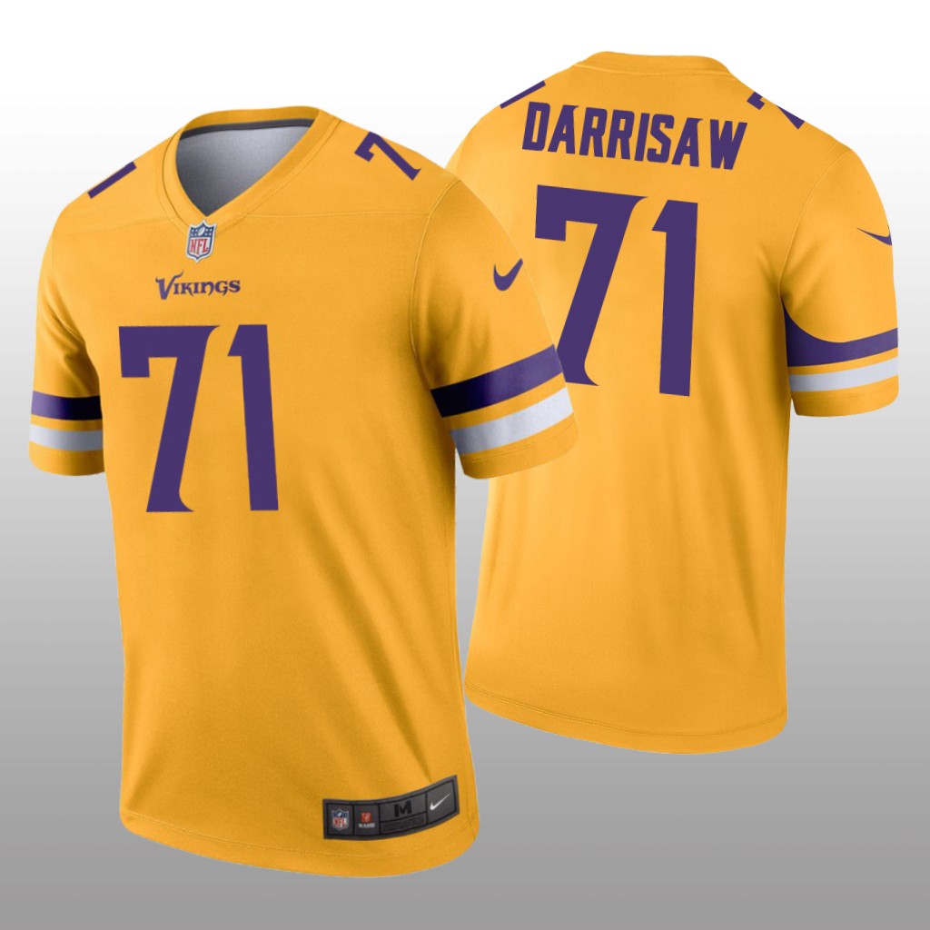 Minnesota Vikings Christian Darrisaw Gold Jersey Inverted Legend - Men's