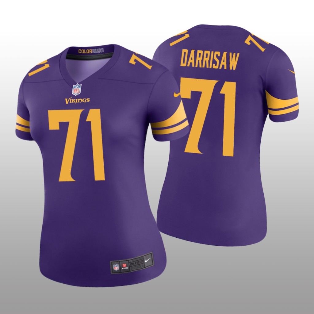 Minnesota Vikings Christian Darrisaw Purple Jersey Color Rush Legend - Women's