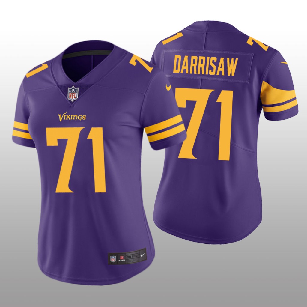 Minnesota Vikings Christian Darrisaw Purple Jersey Color Rush Limited - Women's