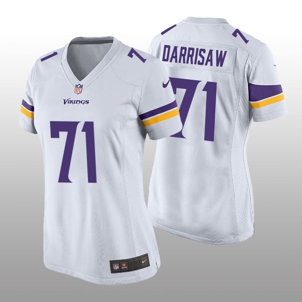 Minnesota Vikings Christian Darrisaw White Jersey Game - Women's