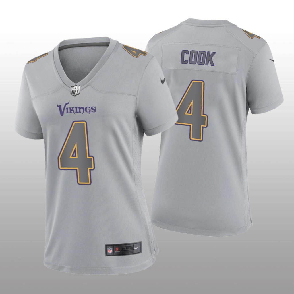 Minnesota Vikings Dalvin Cook Gray Jersey Atmosphere Fashion Game - Women's