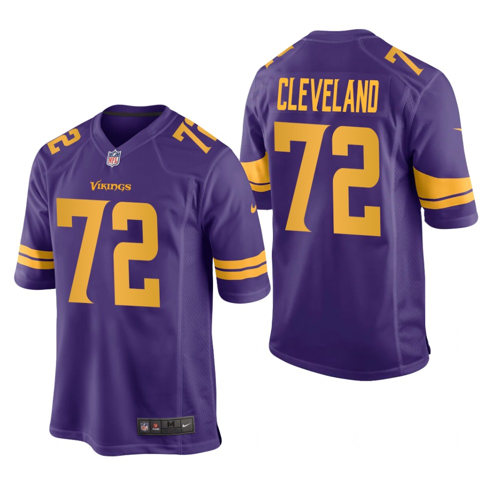 Minnesota Vikings Ezra Cleveland Purple Jersey Alternate Game - Men's
