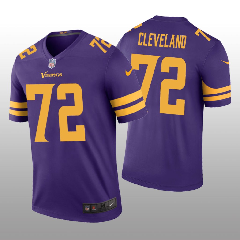 Minnesota Vikings Ezra Cleveland Purple Jersey Color Rush Legend - Men's