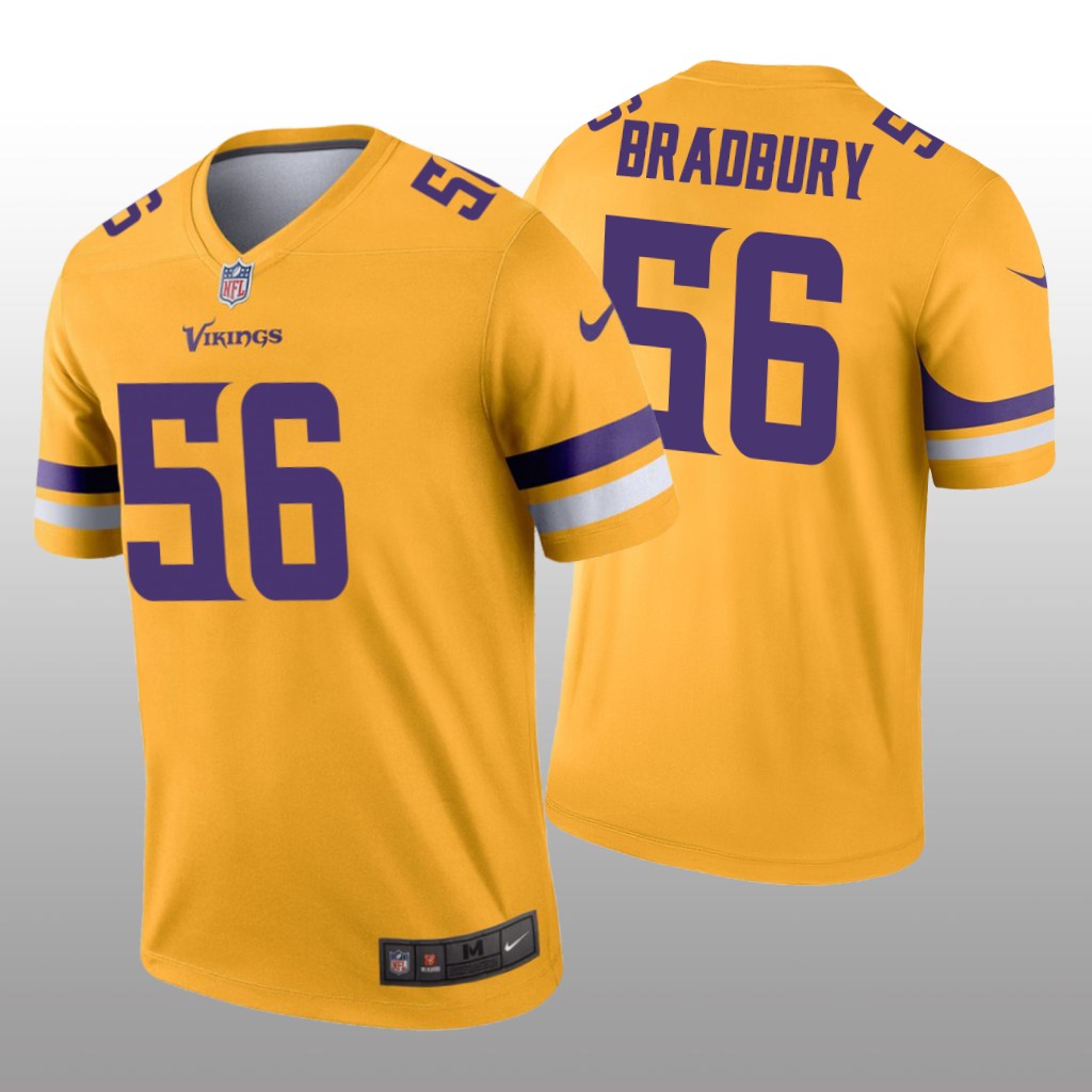 Minnesota Vikings Garrett Bradbury Gold Jersey Inverted Legend - Men's