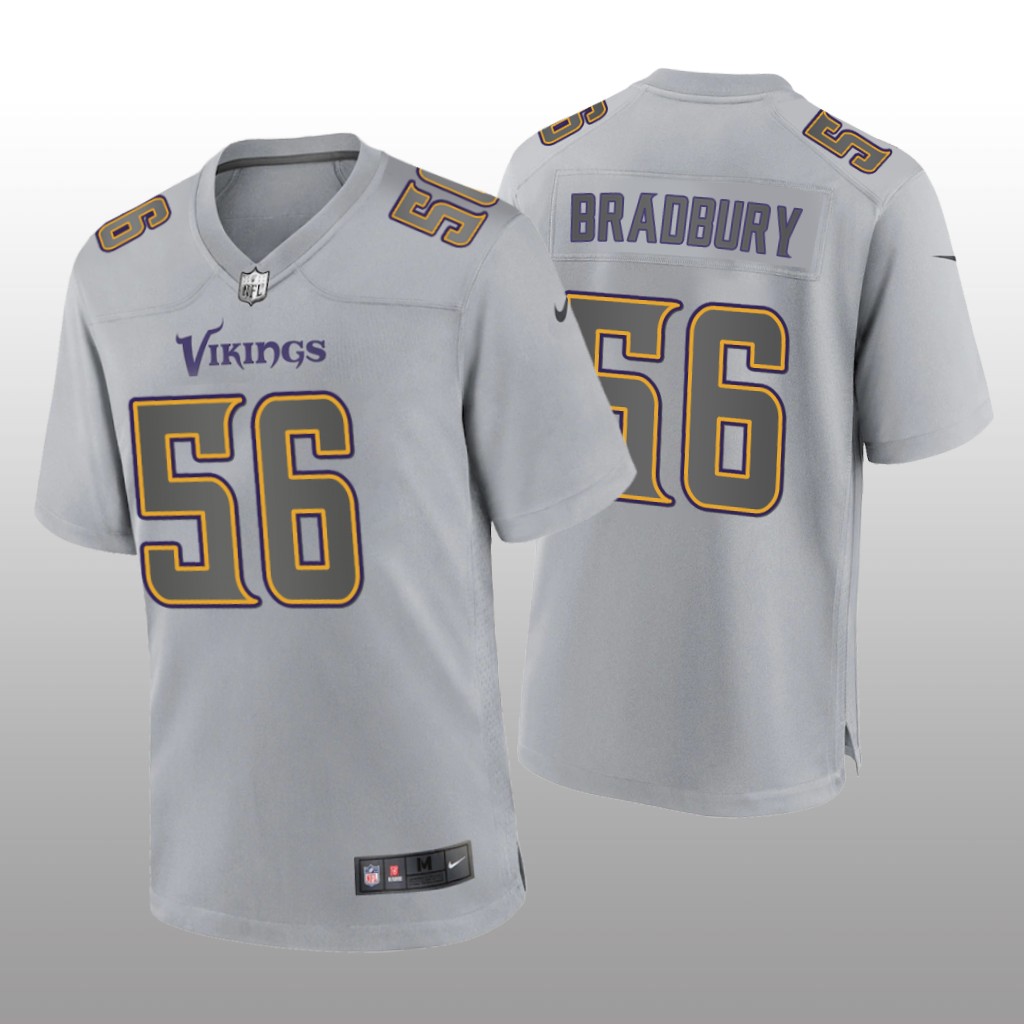Minnesota Vikings Garrett Bradbury Gray Jersey Atmosphere Fashion Game - Men's