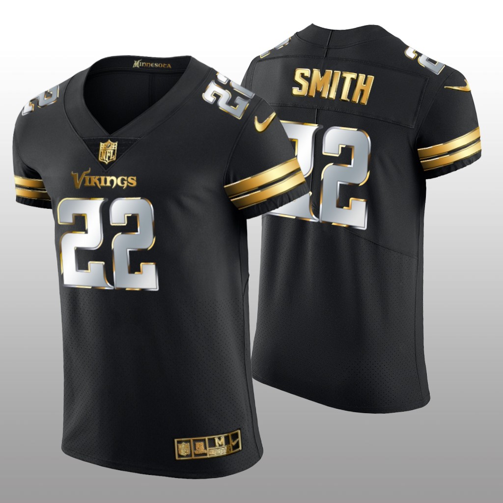 Minnesota Vikings Harrison Smith Black Vapor Elite Jersey Golden Edition Men's