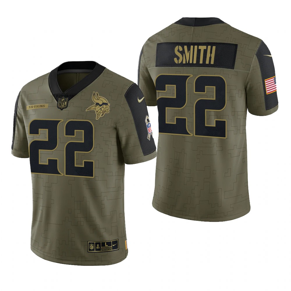 Minnesota Vikings Harrison Smith Olive Limited Jersey 2021 Salute To Service - Men's