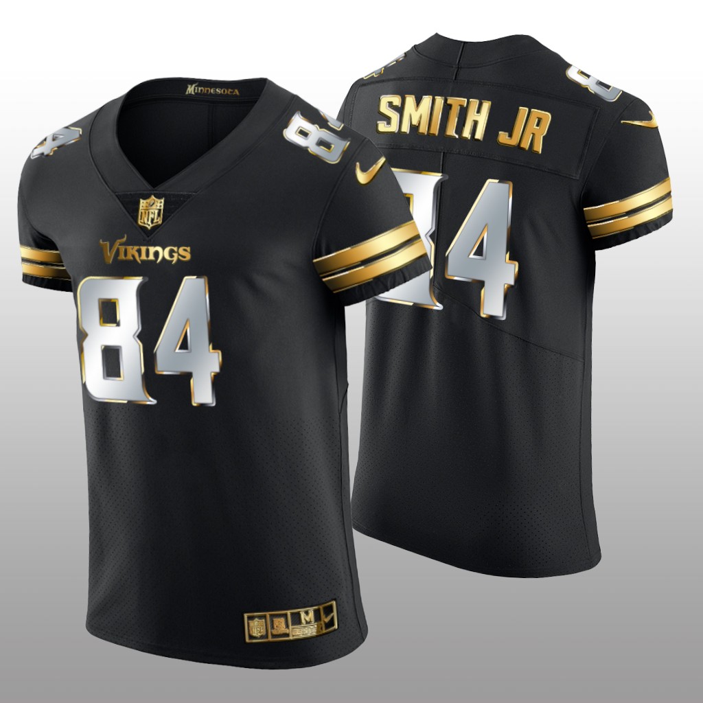 Minnesota Vikings Irv Smith Jr. Black Vapor Elite Jersey Golden Edition Men's