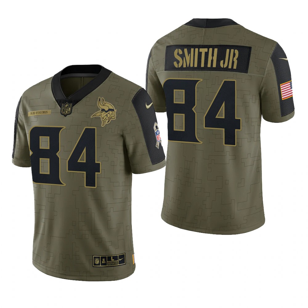 Minnesota Vikings Irv Smith Jr. Olive Limited Jersey 2021 Salute To Service - Men's