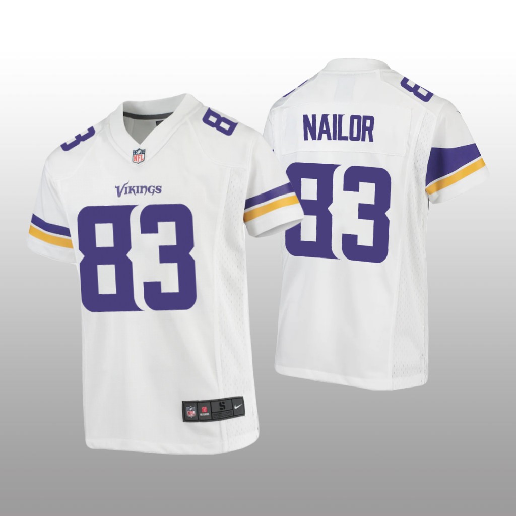 Minnesota Vikings Jalen Nailor White Jersey Game - Youth
