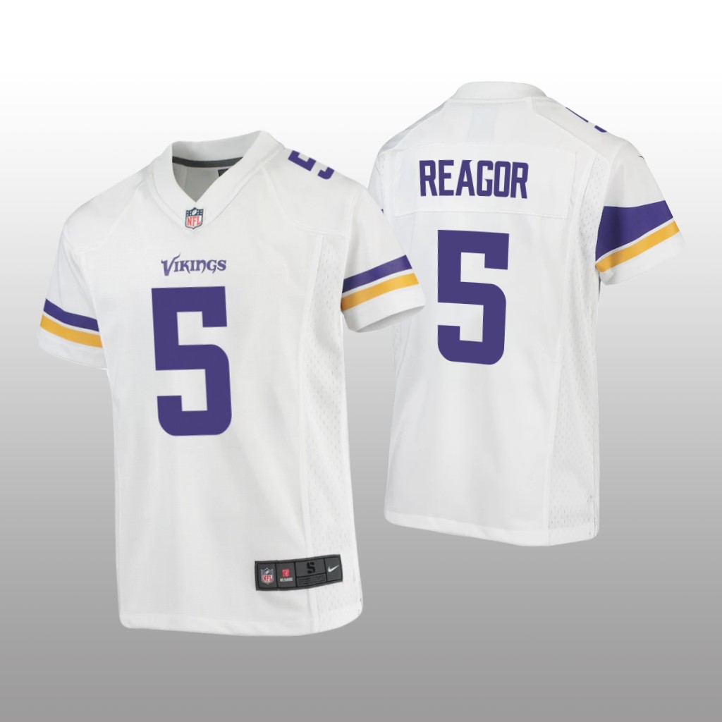 Minnesota Vikings Jalen Reagor White Jersey Game - Youth