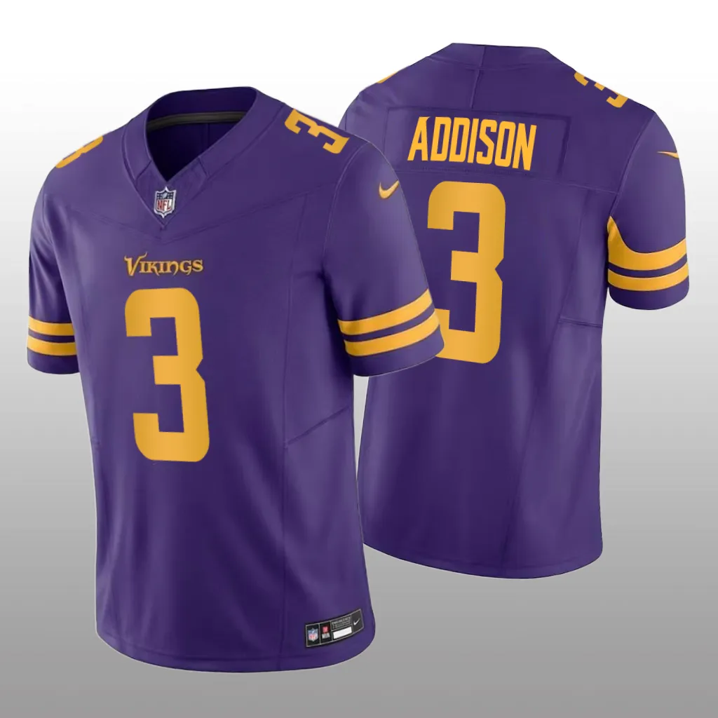 Minnesota Vikings Jordan Addison Purple Jersey Vapor F.U.S.E. Limited - Men's