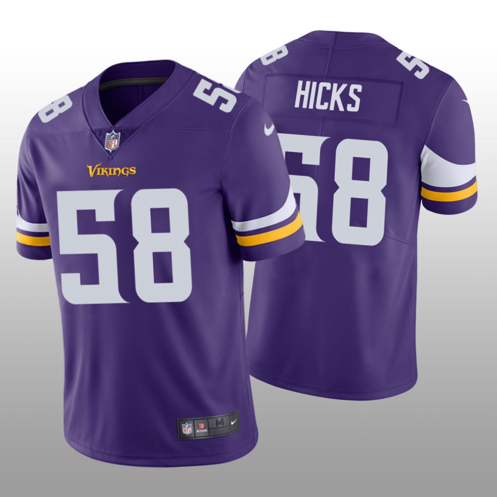 Minnesota Vikings Jordan Hicks Purple Jersey Vapor Limited - Men's