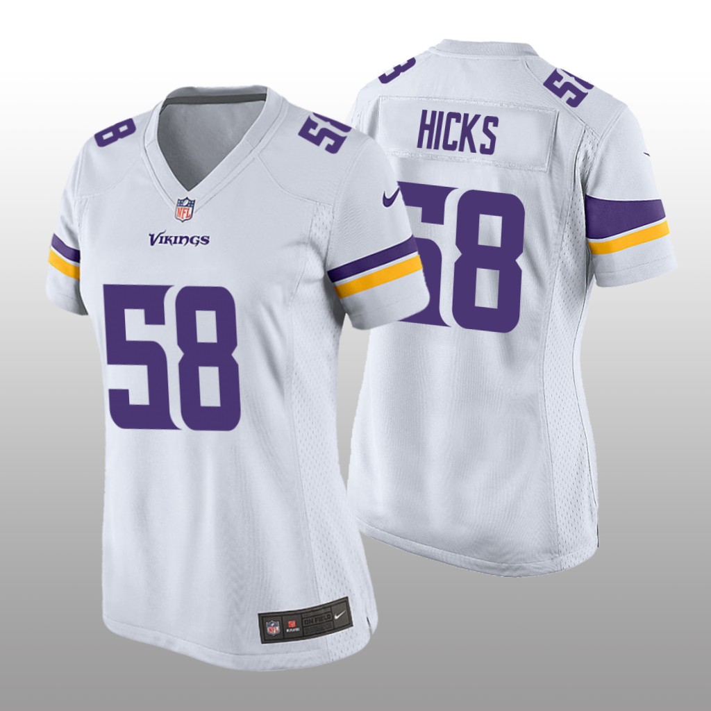 Minnesota Vikings Jordan Hicks White Jersey Game - Women's