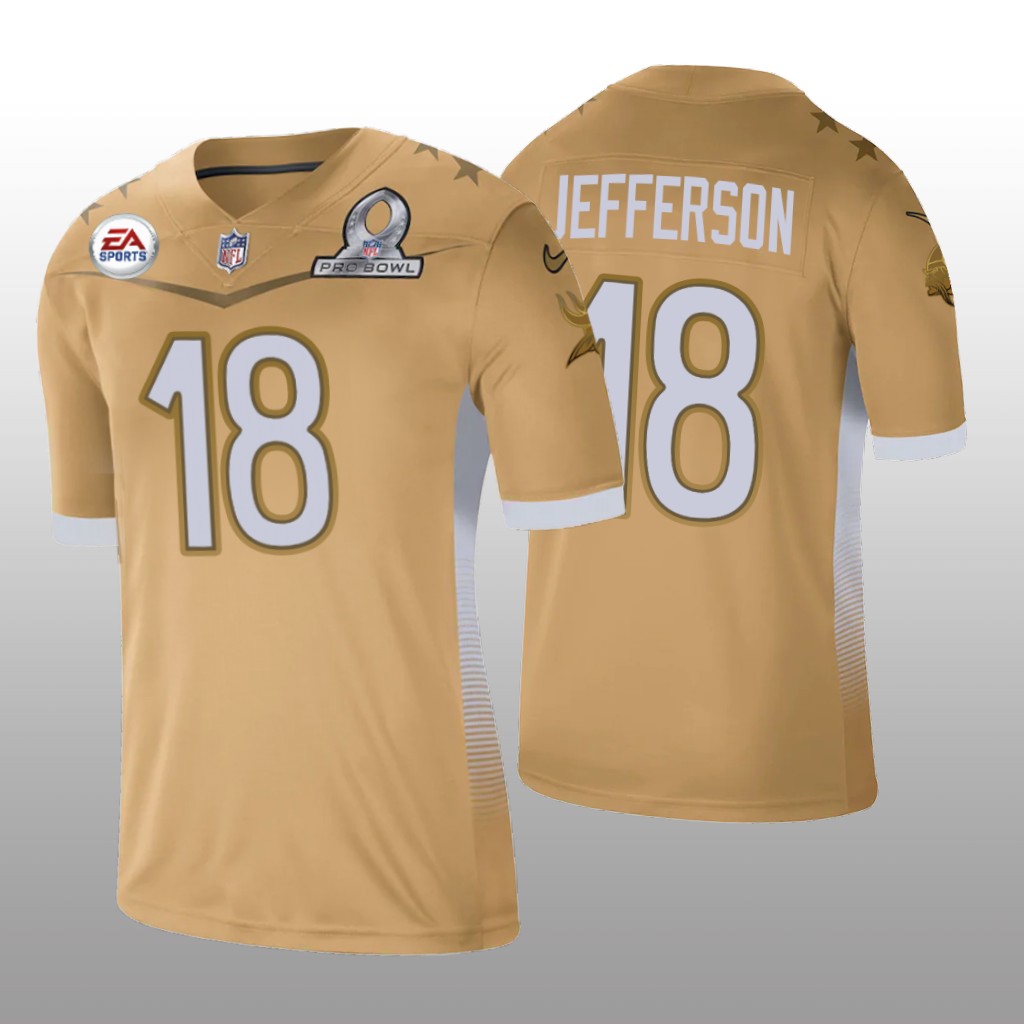 Minnesota Vikings Justin Jefferson Gold Jersey 2021 NFC Pro Bowl Game - Men's