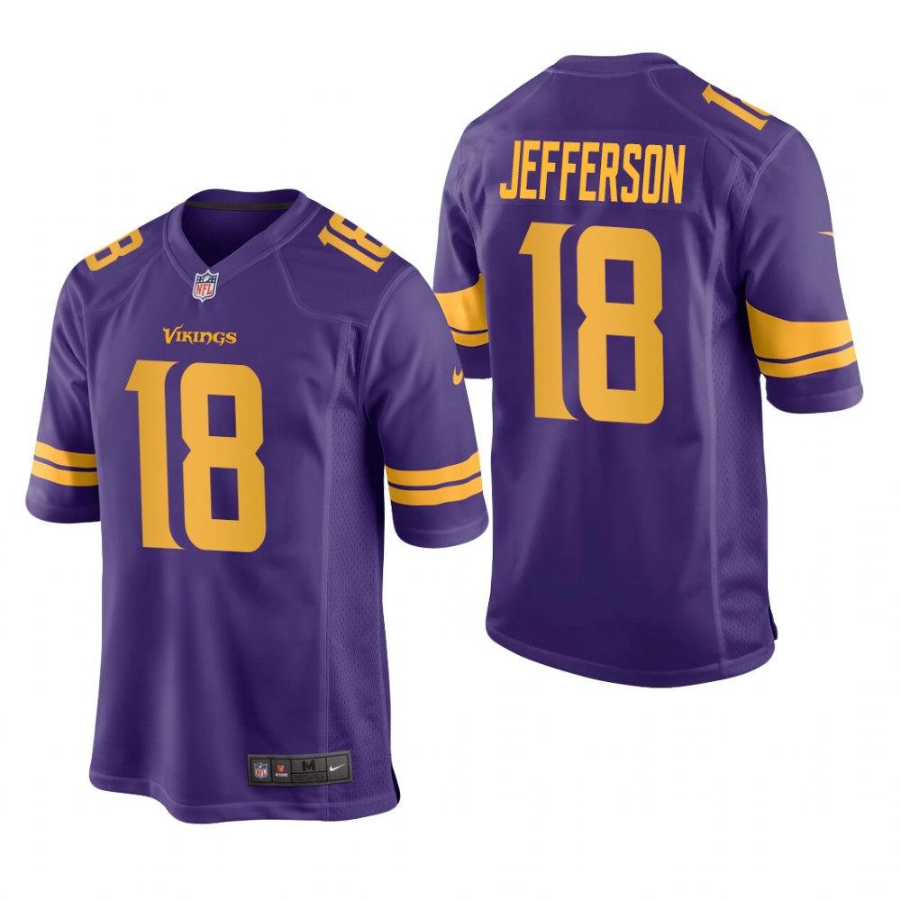 Minnesota Vikings Justin Jefferson Purple Jersey Alternate Game - Men's