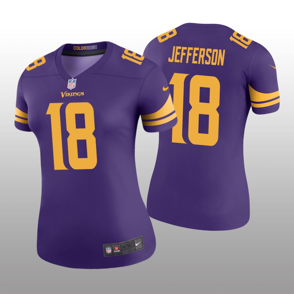 Minnesota Vikings Justin Jefferson Purple Jersey Color Rush Legend - Women's